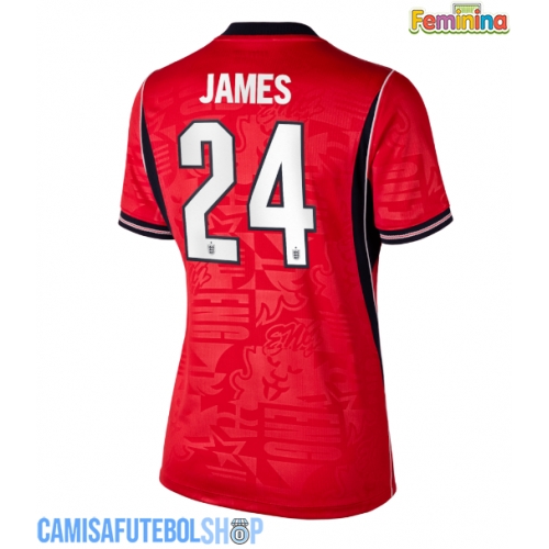 Camisa de time de futebol Inglaterra Reece James #24 Replicas 2º Equipamento Feminina Mundo 2026 Manga Curta